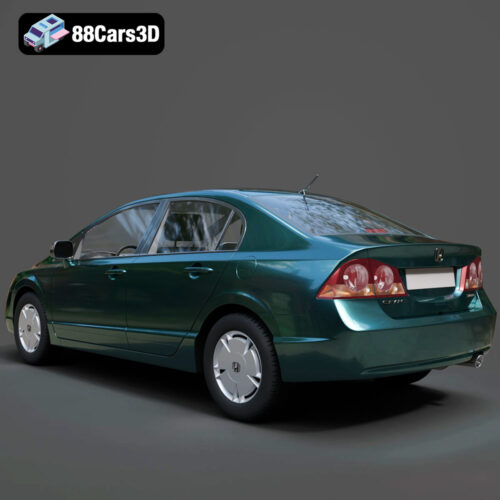 Honda Civic Sedan-003 Honda Civic sedan 3D Model
