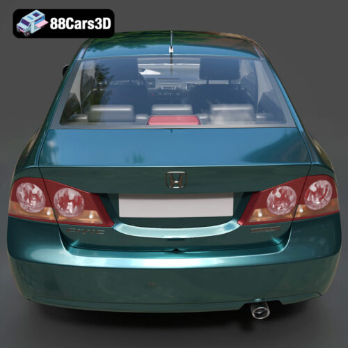 Honda Civic Sedan-004 Honda Civic sedan 3D Model