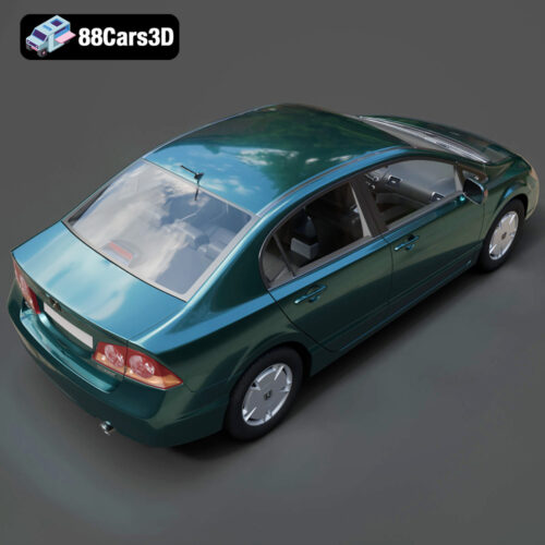 Honda Civic Sedan-005 Honda Civic sedan 3D Model