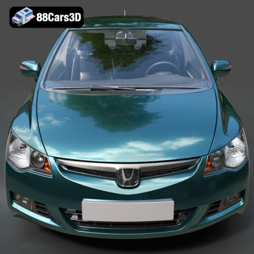 Honda Civic Sedan-006 Honda Civic sedan 3D Model