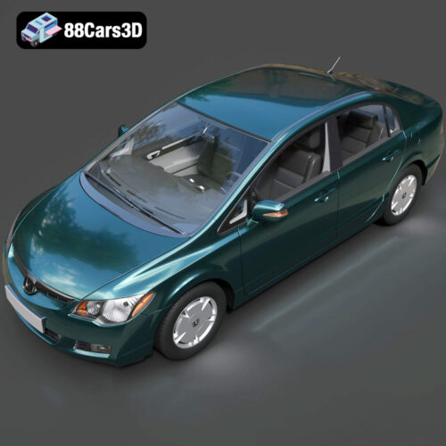 Honda Civic Sedan-007 Honda Civic sedan 3D Model