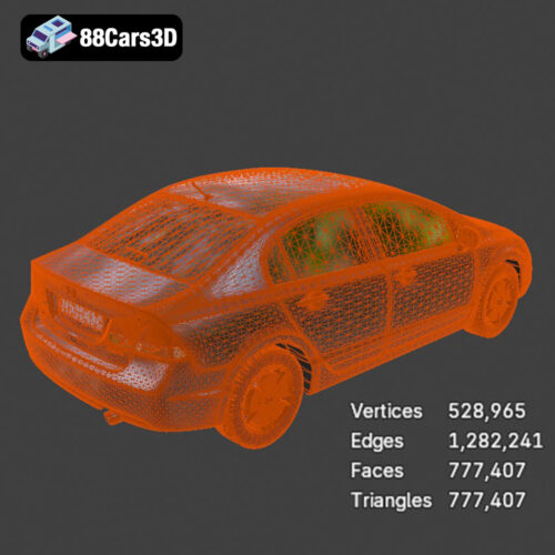 Honda Civic Sedan-009 Honda Civic sedan 3D Model