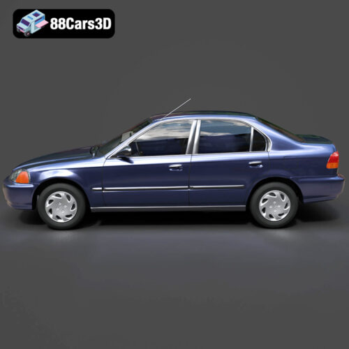 Honda Civic Sedan 1995-002 Honda Civic Sedan 1995 3D Model
