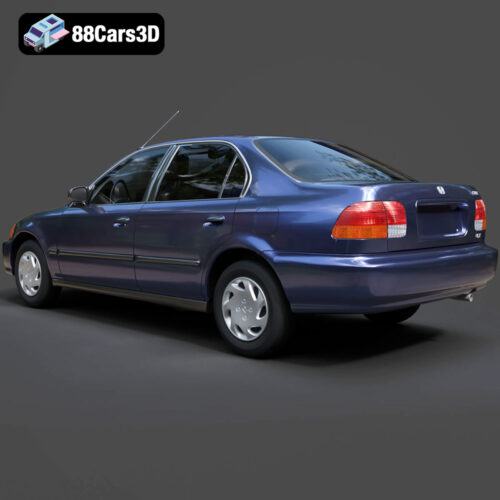 Honda Civic Sedan 1995-003 Honda Civic Sedan 1995 3D Model