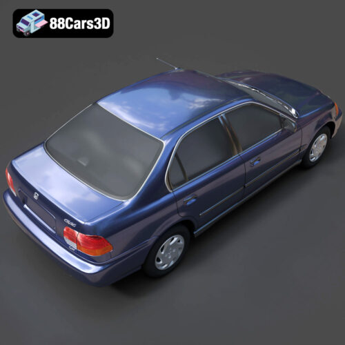 Honda Civic Sedan 1995-005 Honda Civic Sedan 1995 3D Model
