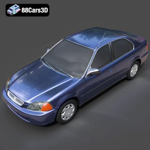 Honda Civic Sedan 1995-007 Honda Civic Sedan 1995 3D Model