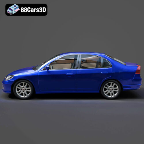 Honda Civic Sedan 2001-002 Honda Civic Sedan 2001 3D Model