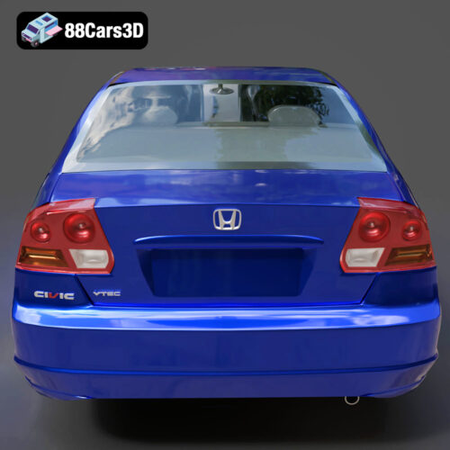 Honda Civic Sedan 2001-004 Honda Civic Sedan 2001 3D Model