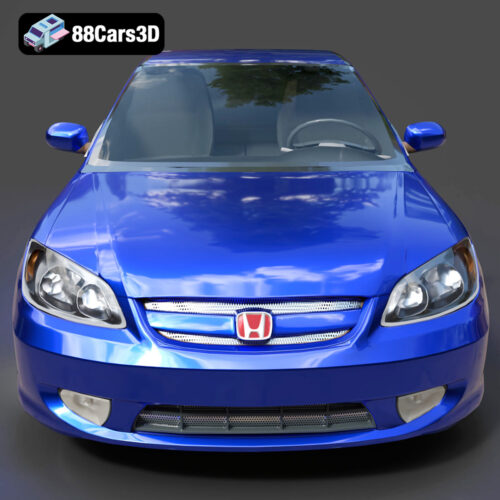 Honda Civic Sedan 2001-006 Honda Civic Sedan 2001 3D Model