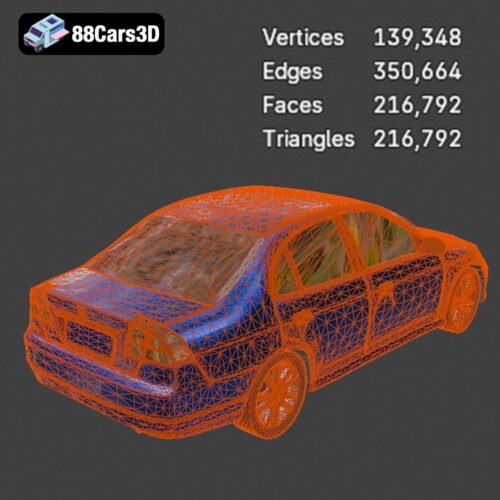 Honda Civic Sedan 2001-009 Honda Civic Sedan 2001 3D Model