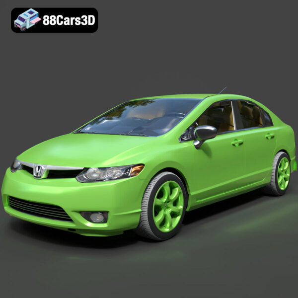 Honda Civic Sedan US-spec-001 Honda Civic Sedan US Spec 3D Model