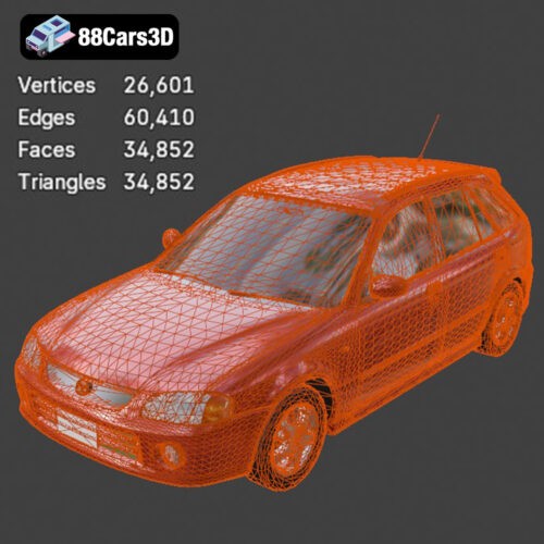 Mazda Familia 3D Model - Gallery Image 5 Mazda Familia 3D Model