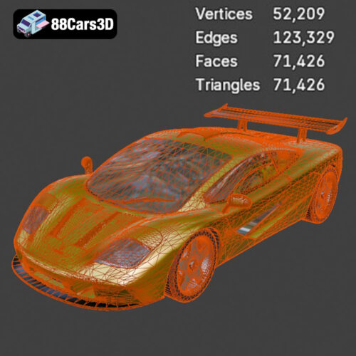 McLaren F1 1992 3D Model - Gallery Image 2 McLaren F1 1992 3D Model