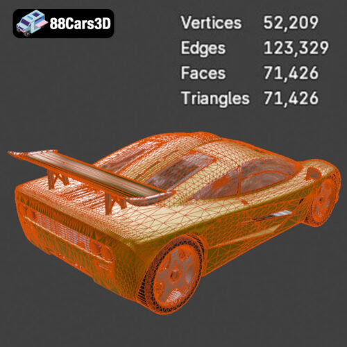 McLaren F1 1992 3D Model - Gallery Image 3 McLaren F1 1992 3D Model