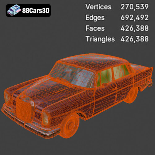 Mercedes-Benz 220 W111-001 3D Model
