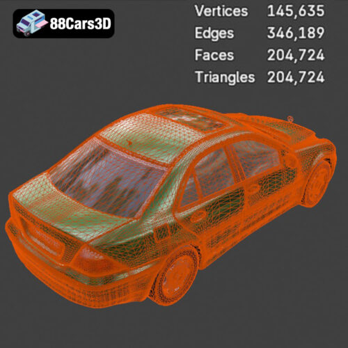 Mercedes-Benz C-Class Sedan 2000 3D Model