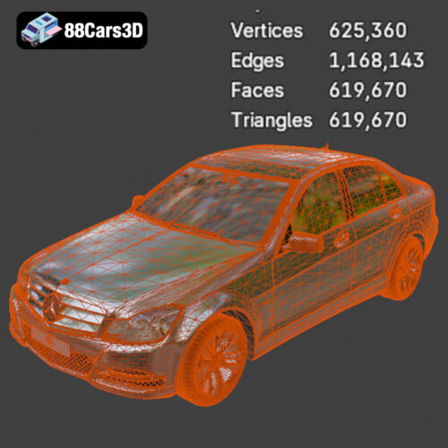 Mercedes-Benz C-Klasse 204 2011 3D Model
