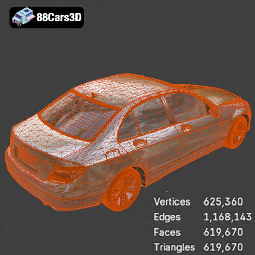 Mercedes-Benz C-Klasse 204 2011 3D Model