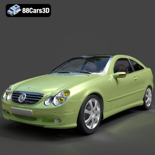 Mercedes-Benz C-Klasse Sportcoupe 2000 3D Model - Main Image Mercedes-Benz C-Klasse Sportcoupe 2000 3D Model