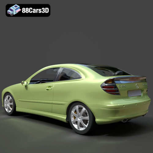 Mercedes-Benz C-Klasse Sportcoupe 2000 3D Model - Gallery Image 2 Mercedes-Benz C-Klasse Sportcoupe 2000 3D Model