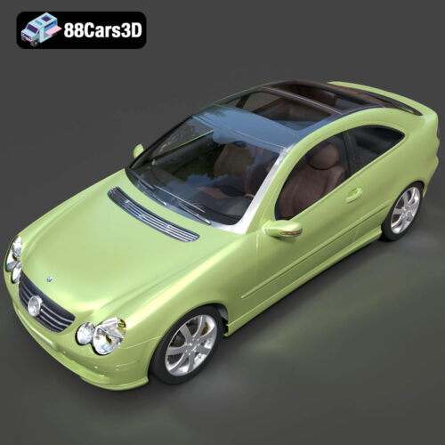 Mercedes-Benz C-Klasse Sportcoupe 2000 3D Model - Gallery Image 5 Mercedes-Benz C-Klasse Sportcoupe 2000 3D Model