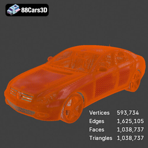 Mercedes-Benz CLS 500 3D Model - Gallery Image 6 Mercedes-Benz CLS 500 3D Model