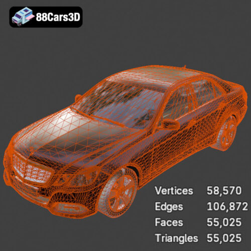 Mercedes-Benz E-Class W212 2009 3D Model - Gallery Image 6 Mercedes-Benz E-Class W212 2009 3D Model