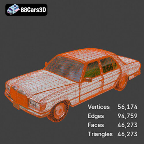Mercedes-Benz S-Klasse W116 3D Model