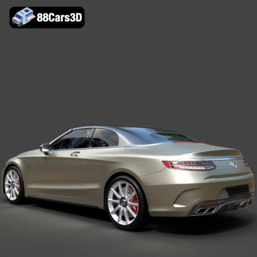 Mercedes-Benz S63 AMG Cabriolet 2017 3D Model - Gallery Image 6 Mercedes-Benz S63 AMG Cabriolet 2017 3D Model