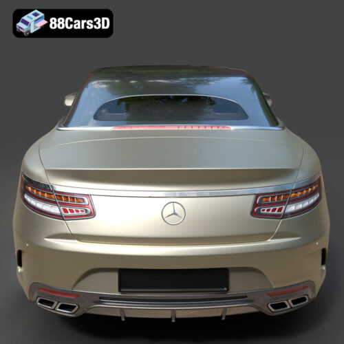 Mercedes-Benz S63 AMG Cabriolet 2017 3D Model - Gallery Image 5 Mercedes-Benz S63 AMG Cabriolet 2017 3D Model