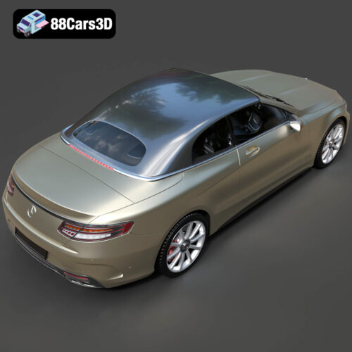 Mercedes-Benz S63 AMG Cabriolet 2017 3D Model - Gallery Image 3 Mercedes-Benz S63 AMG Cabriolet 2017 3D Model