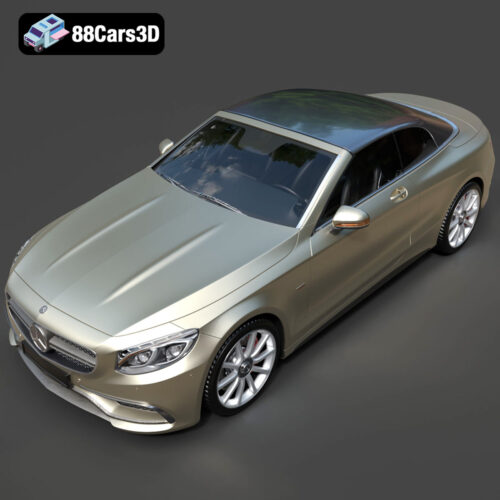 Mercedes-Benz S63 AMG Cabriolet 2017 3D Model - Gallery Image 7 Mercedes-Benz S63 AMG Cabriolet 2017 3D Model