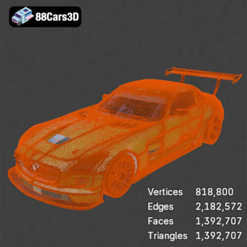 Mercedes-Benz SLS AMG GT3-002 3D Model - Gallery Image 6 Mercedes-Benz SLS AMG GT3-002 3D Model