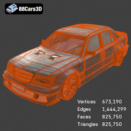 Mercedes-Benz W124 Brabus V12 3D Model