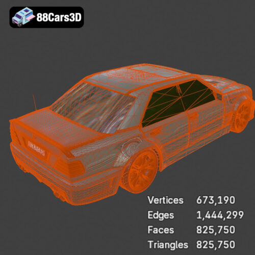 Mercedes-Benz W124 Brabus V12 3D Model