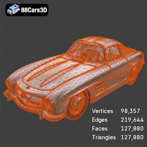 Mercedes-Benz 300SL 1955 3D Model