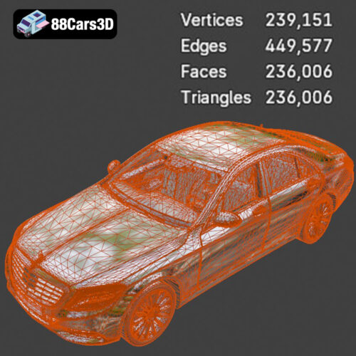 Mercedes-Benz S500 3D Model - Gallery Image 6 Mercedes-Benz S500 3D Model