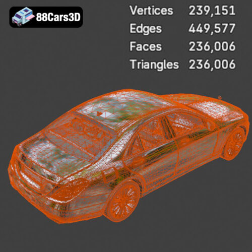 Mercedes-Benz S500 3D Model - Gallery Image 7 Mercedes-Benz S500 3D Model