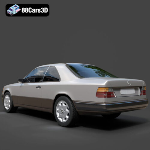 Mercedes E-Class w124 Coupe 3D Model - Gallery Image 1 Mercedes E-Class w124 Coupe 3D Model