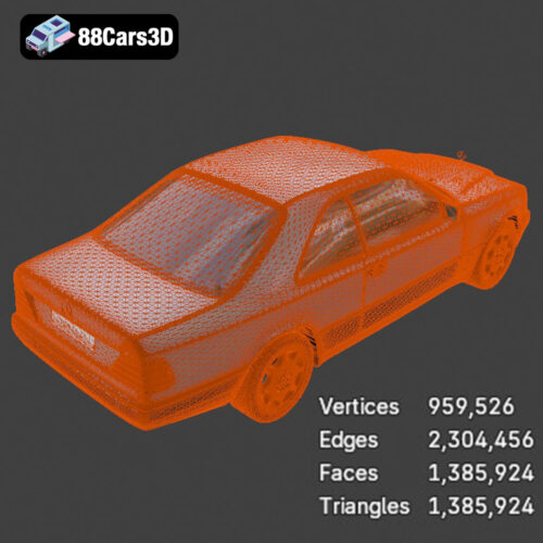Mercedes E-Class w124 Coupe 3D Model - Gallery Image 7 Mercedes E-Class w124 Coupe 3D Model