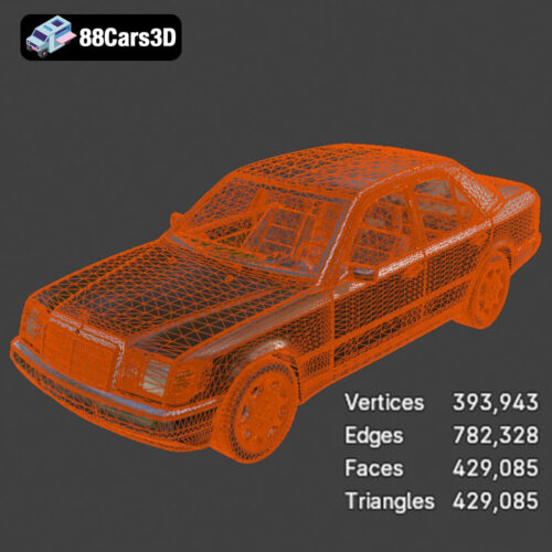 Mercedes W124 Sedan 3D Model