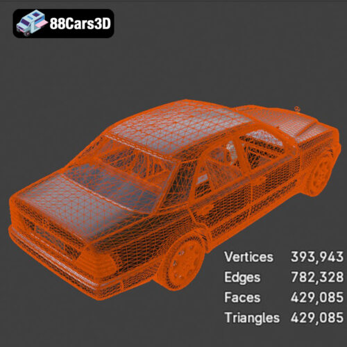 Mercedes W124 Sedan 3D Model