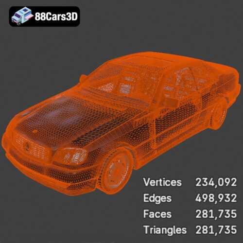 Mercedes 600 SEC W140 1992 3D Model