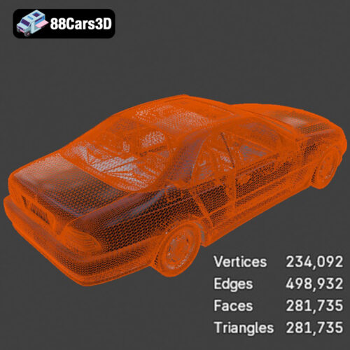 Mercedes 600 SEC W140 1992 3D Model