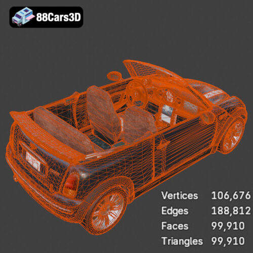 Mini Cabrio 2025 3D Model