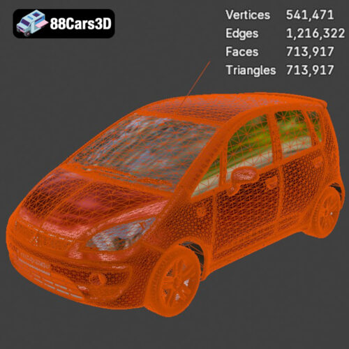 Mitsubishi Colt 2025 3D Model - Gallery Image 3 Mitsubishi Colt 2025 3D Model
