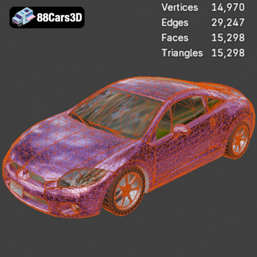 Mitsubishi Eclipse GT 2001 3D Model