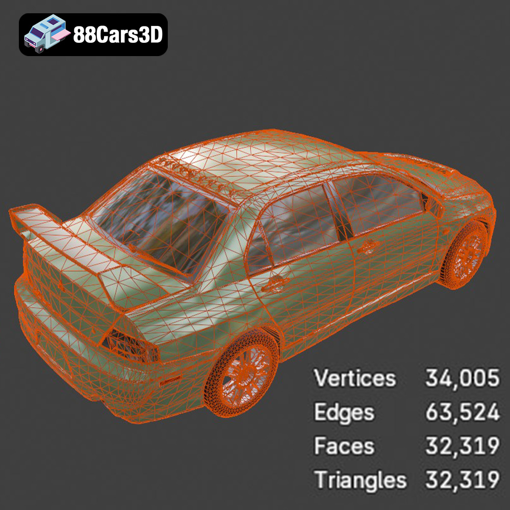 Mitsubishi Lancer Evolution IX 3D Model
