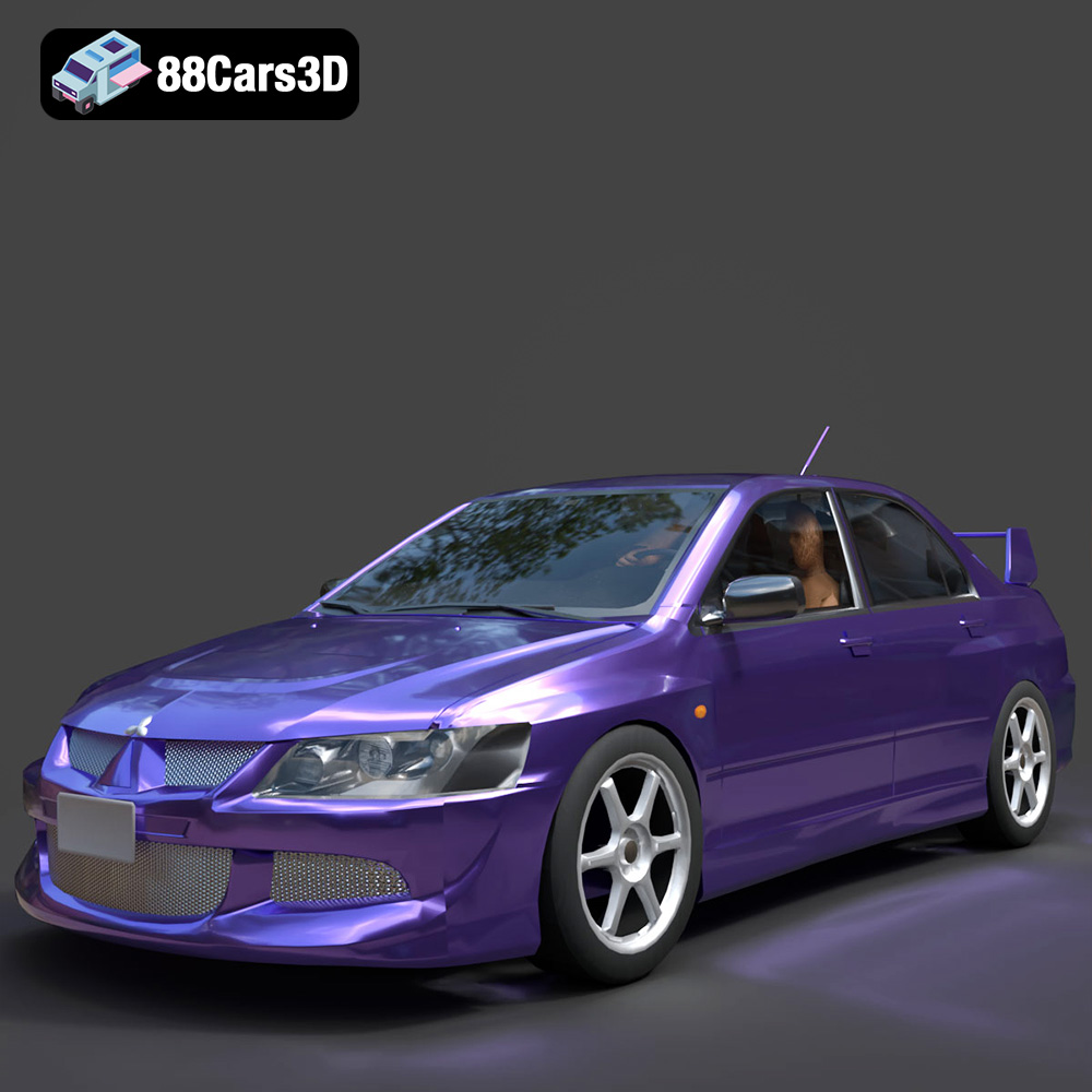 Mitsubishi Lancer Evolution VIII 2003 3D Model