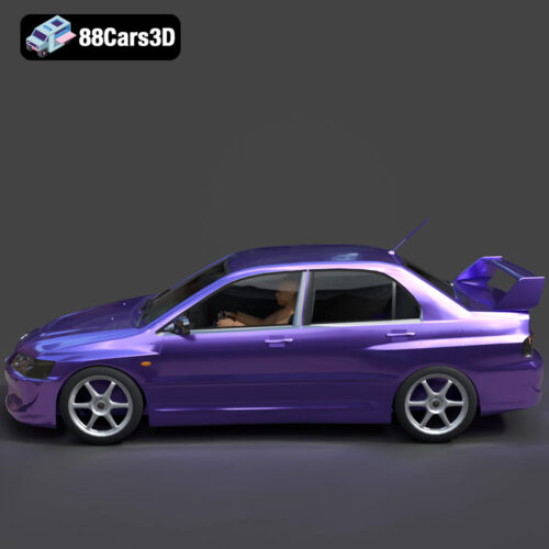 Mitsubishi Lancer Evolution VIII 2003 3D Model - Gallery Image 4 Mitsubishi Lancer Evolution VIII 2003 3D Model